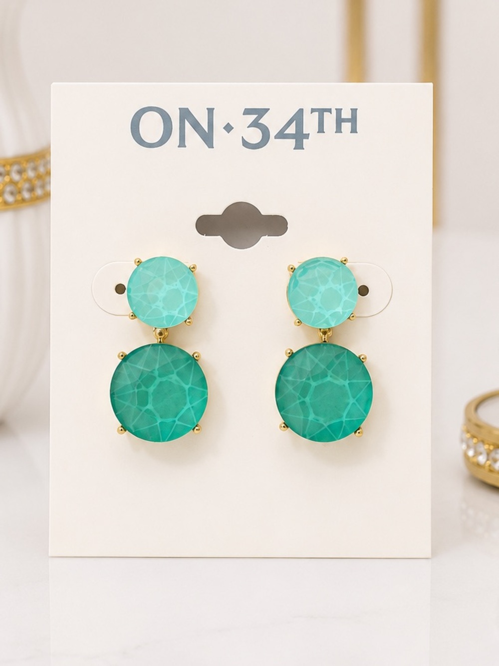 On 34th Double Drop Earrings-New